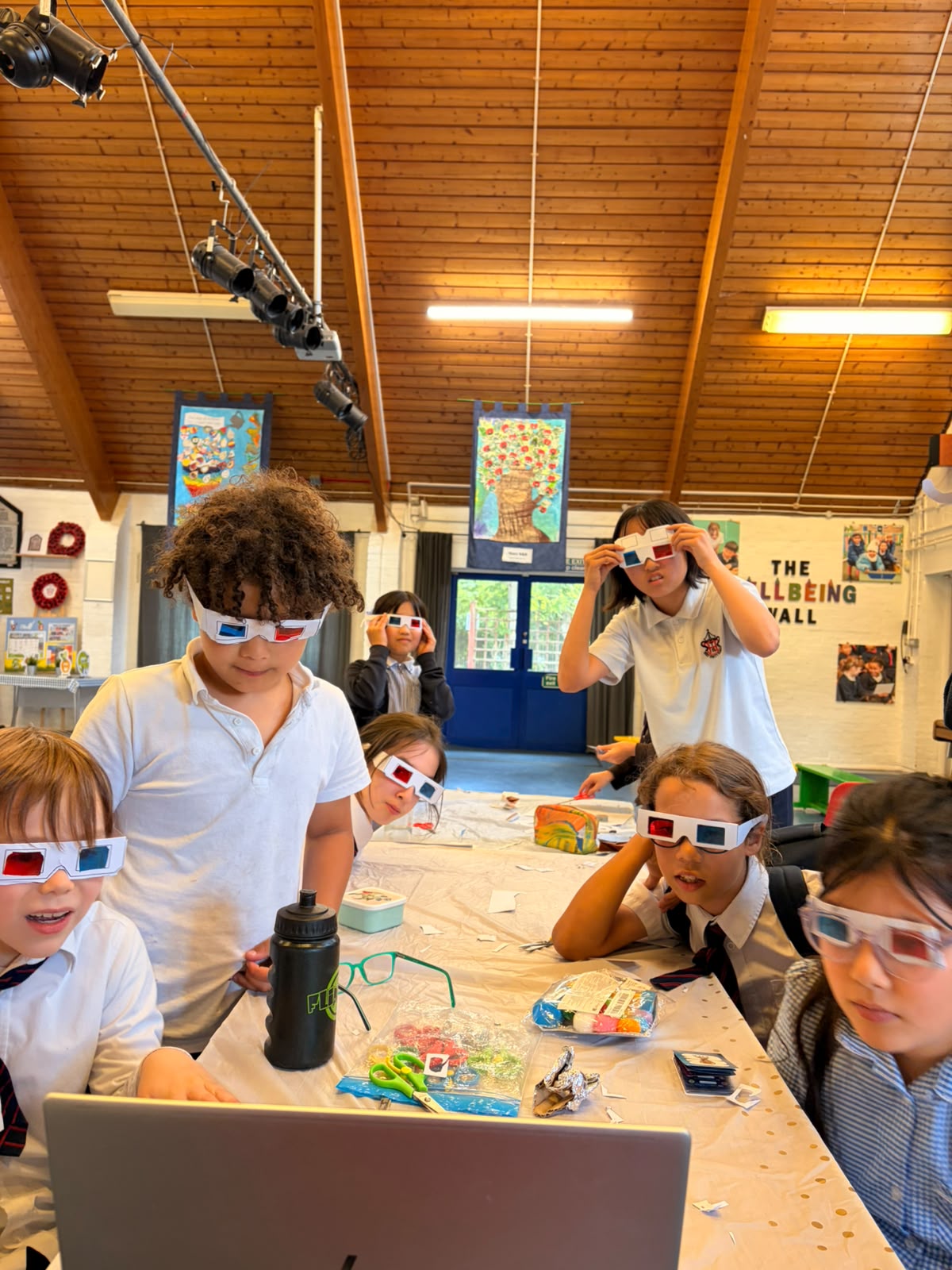 Children doing science experiments